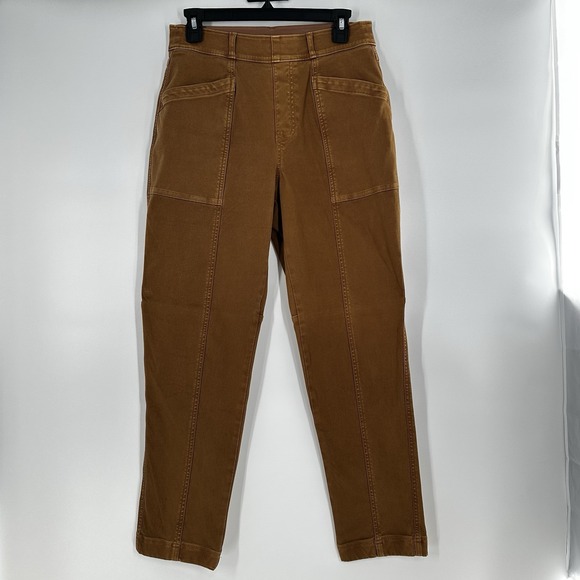 Spanx Stretch Twill Straight Leg Pant‎ Size Medium Acorn Brown ~ Excellent - Picture 1 of 11